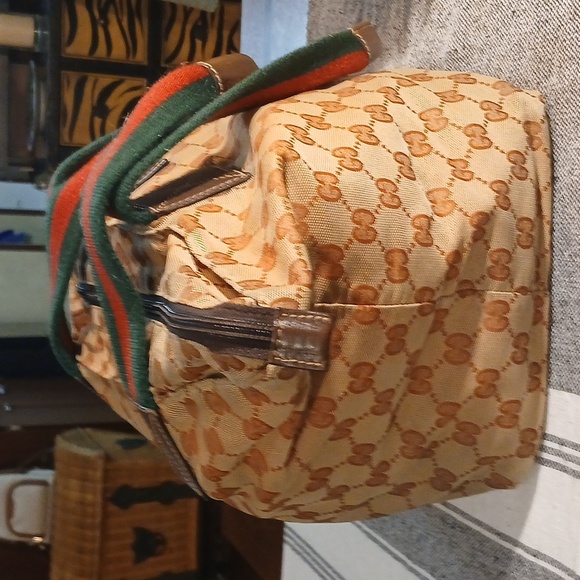 Authentic Gucci Web Sherry Line Tote Bag GG  Anvas Leather - Picture 4 of 16